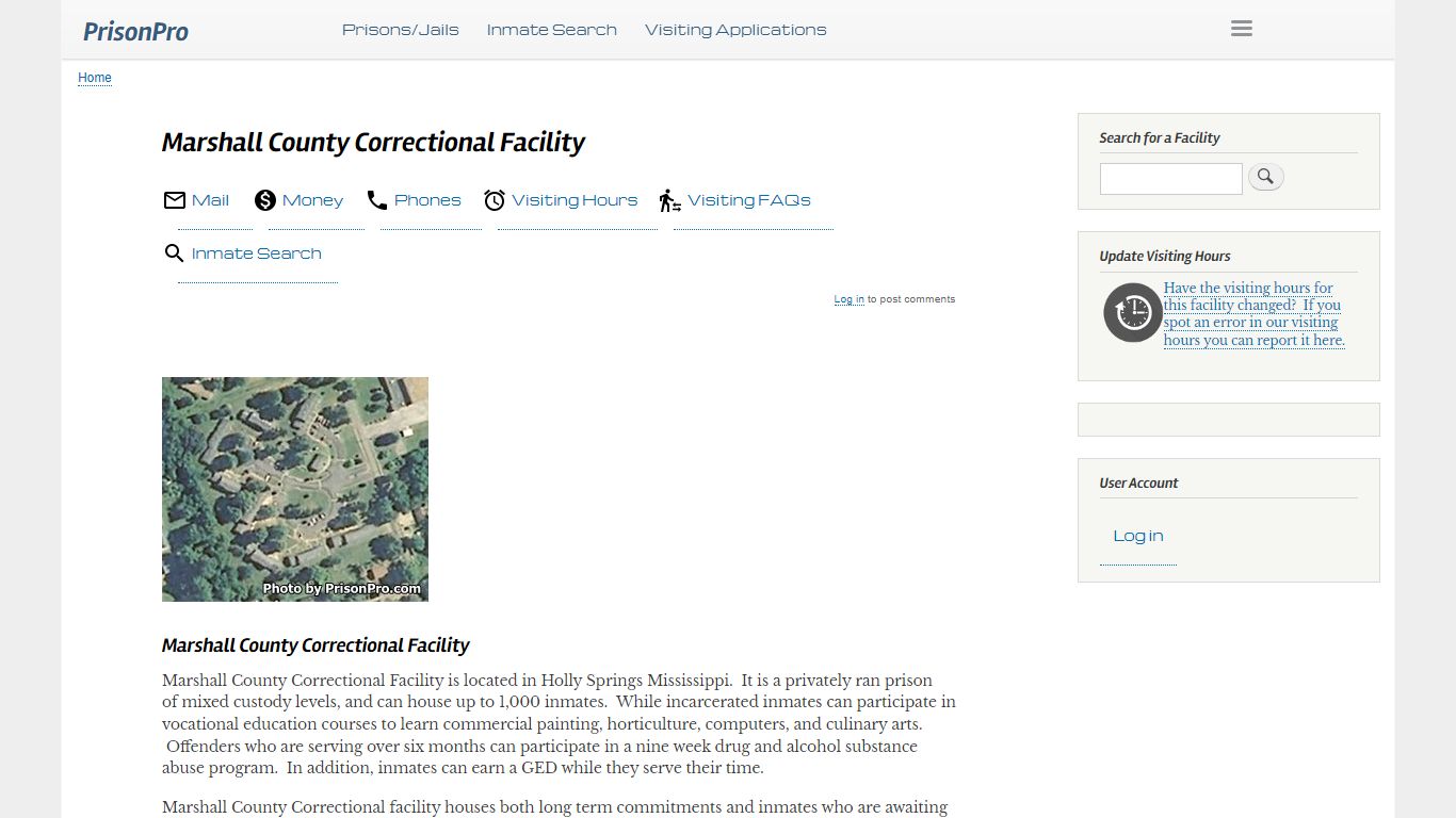 Marshall County Correctional Facility - PrisonPro